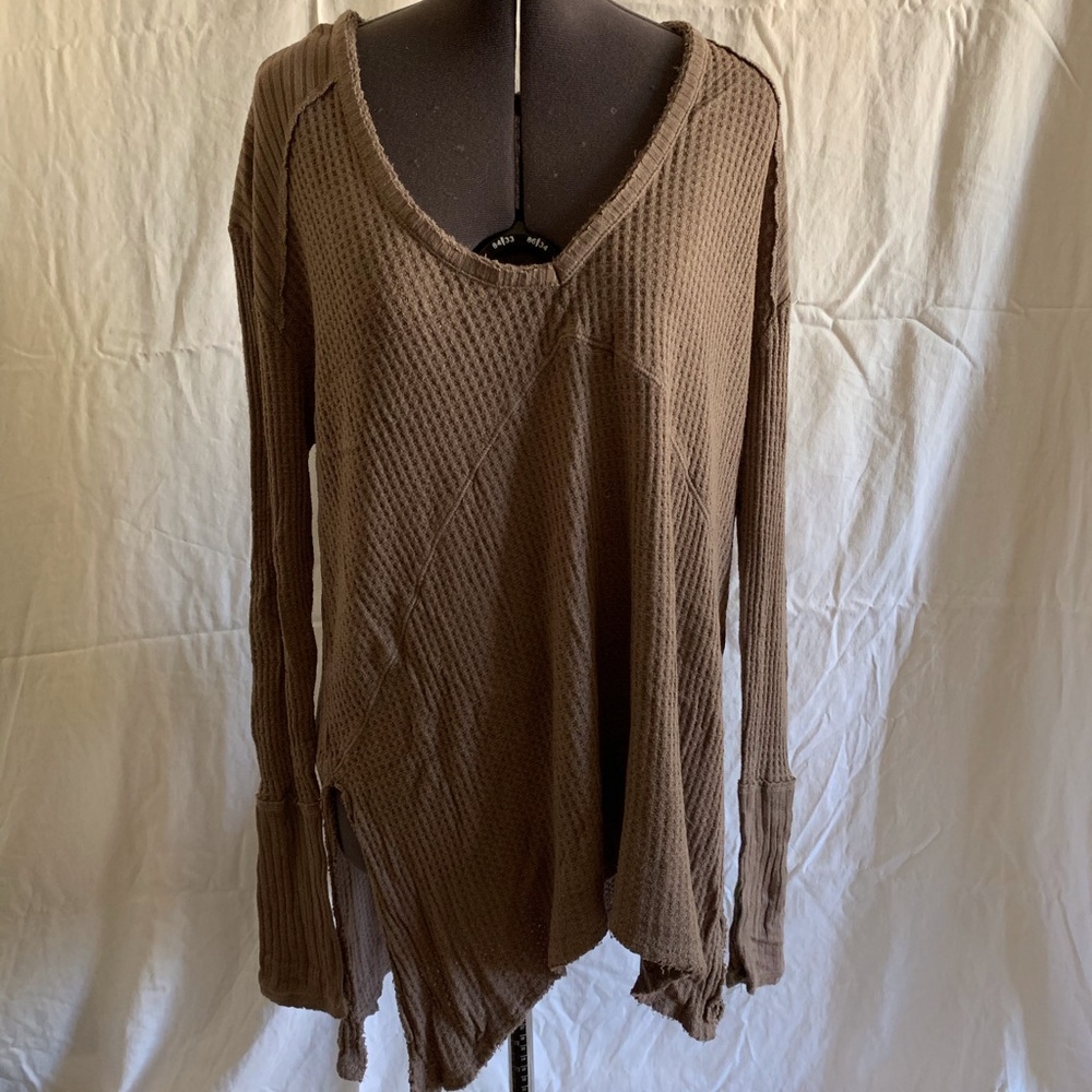 Free People Oversized V Neck Sweater